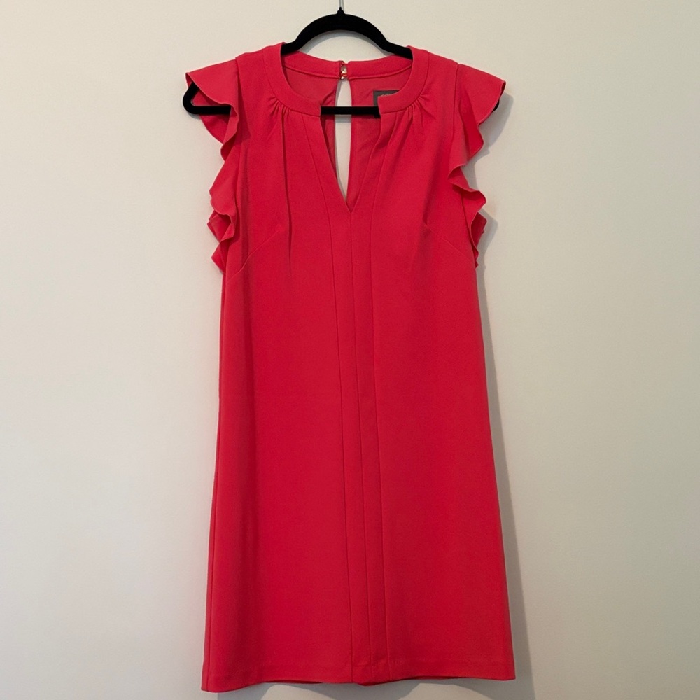 Vince Camuto Vibrant Pink Ruffle Mini Dress
